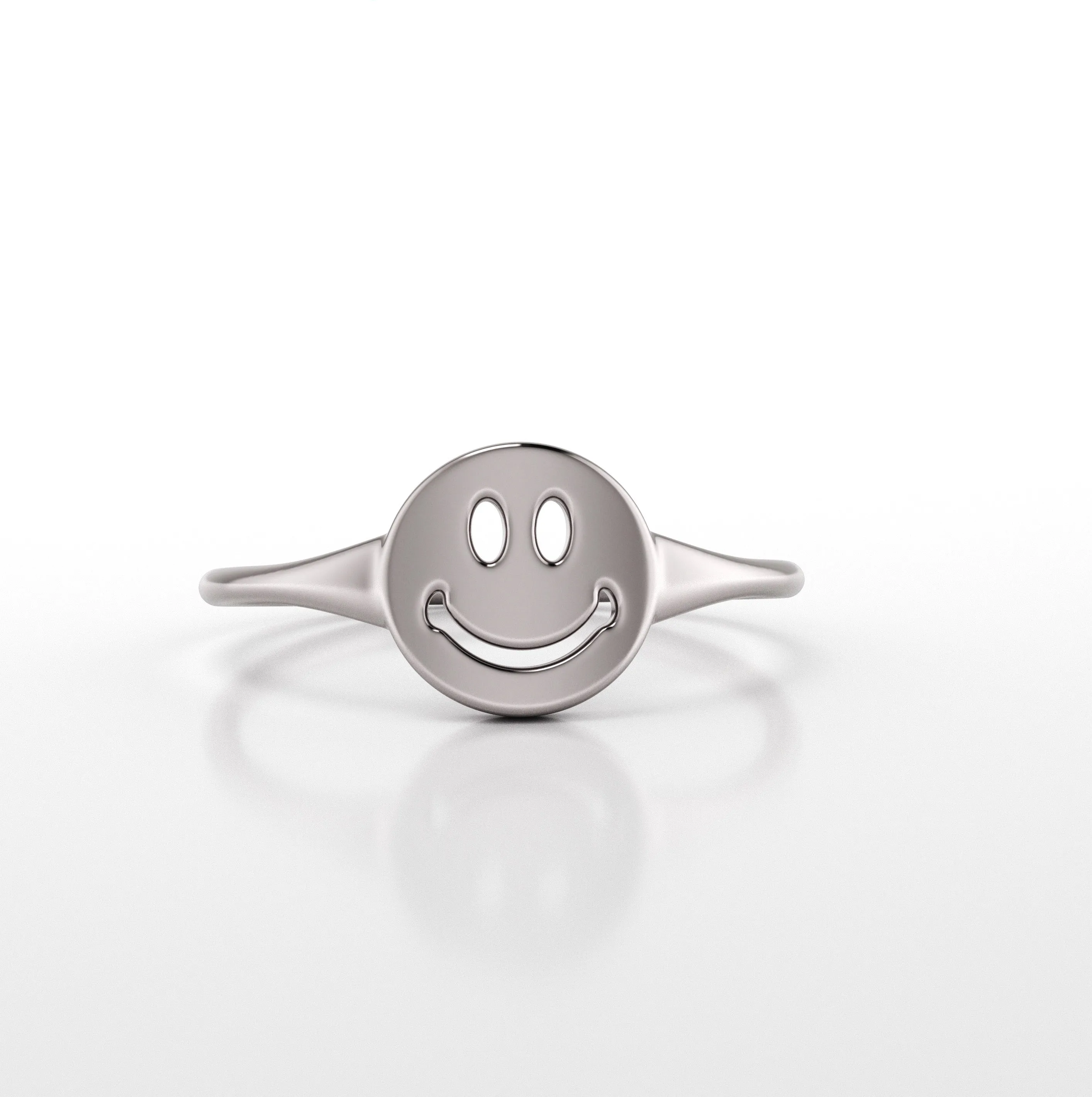 Sterling Silver Happy Face Ring