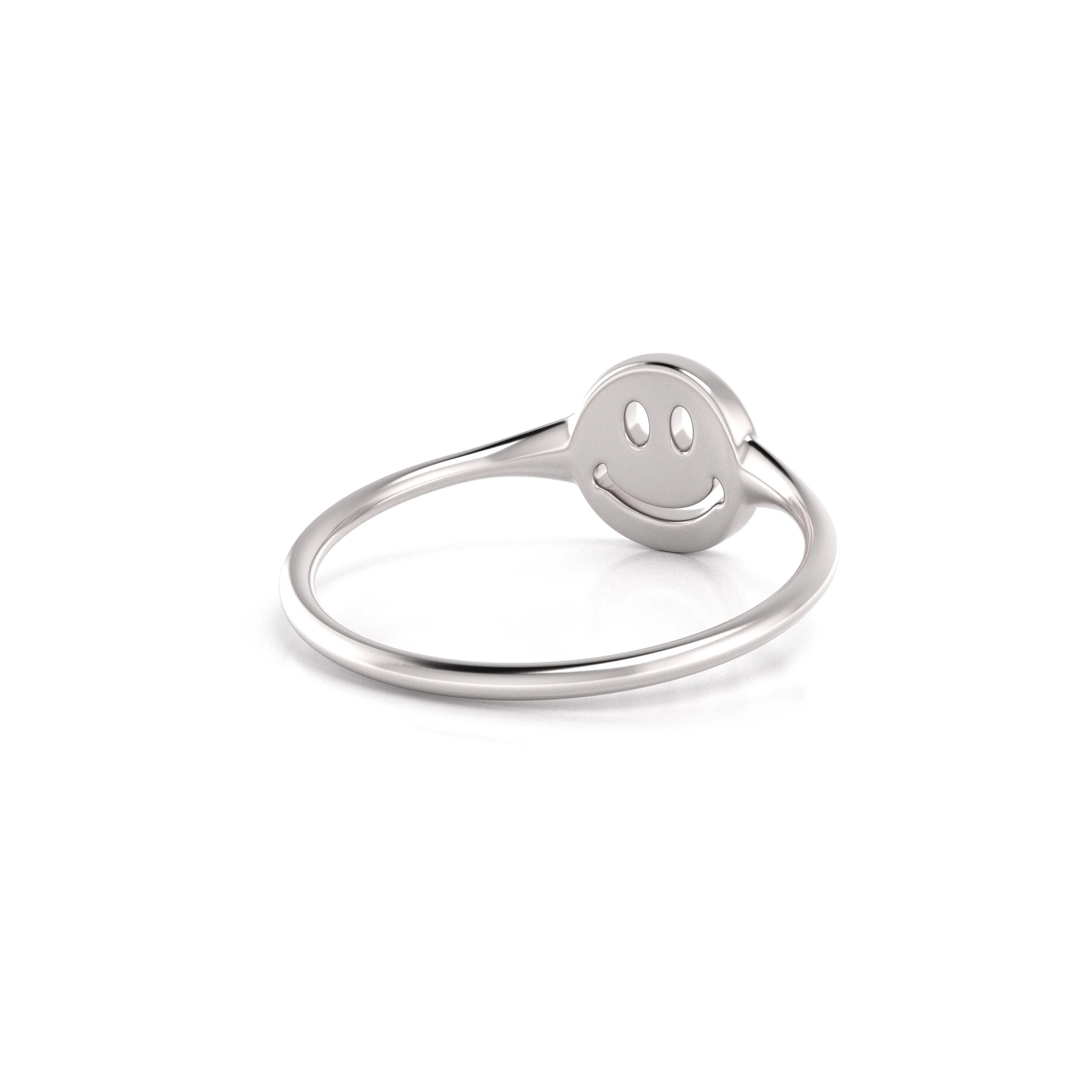 Sterling Silver Happy Face Ring