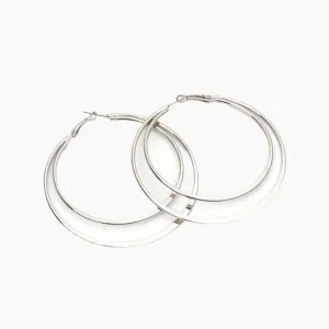 Sterling Silver Large Hoop Earrings for Women