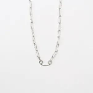 Sterling Silver Smooth Oval Link Pendant Chain - 17"