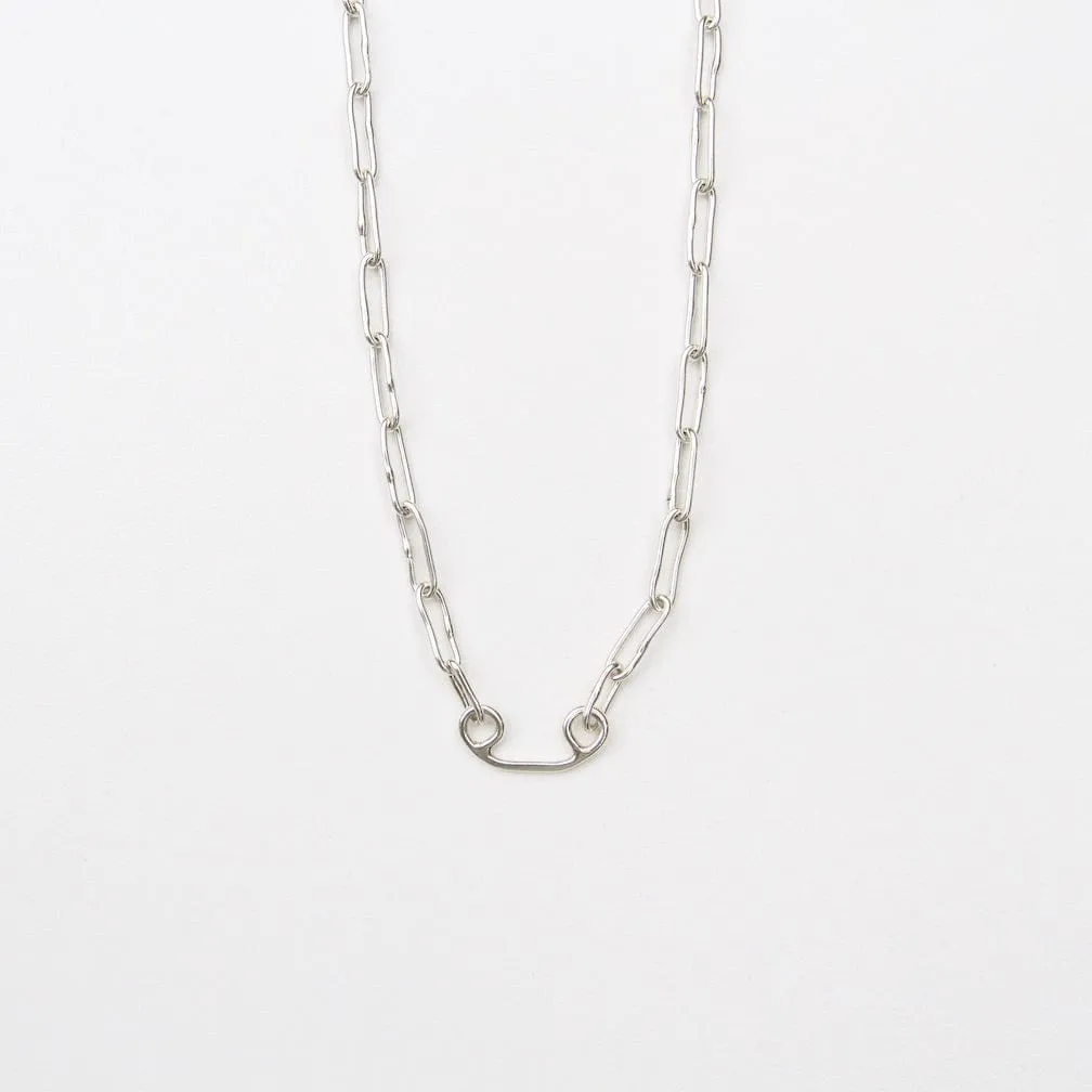 Sterling Silver Smooth Oval Link Pendant Chain - 17"