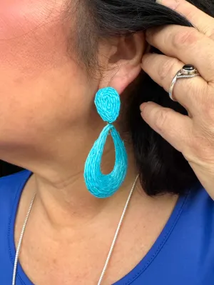 Turquoise Large Drop Earrings