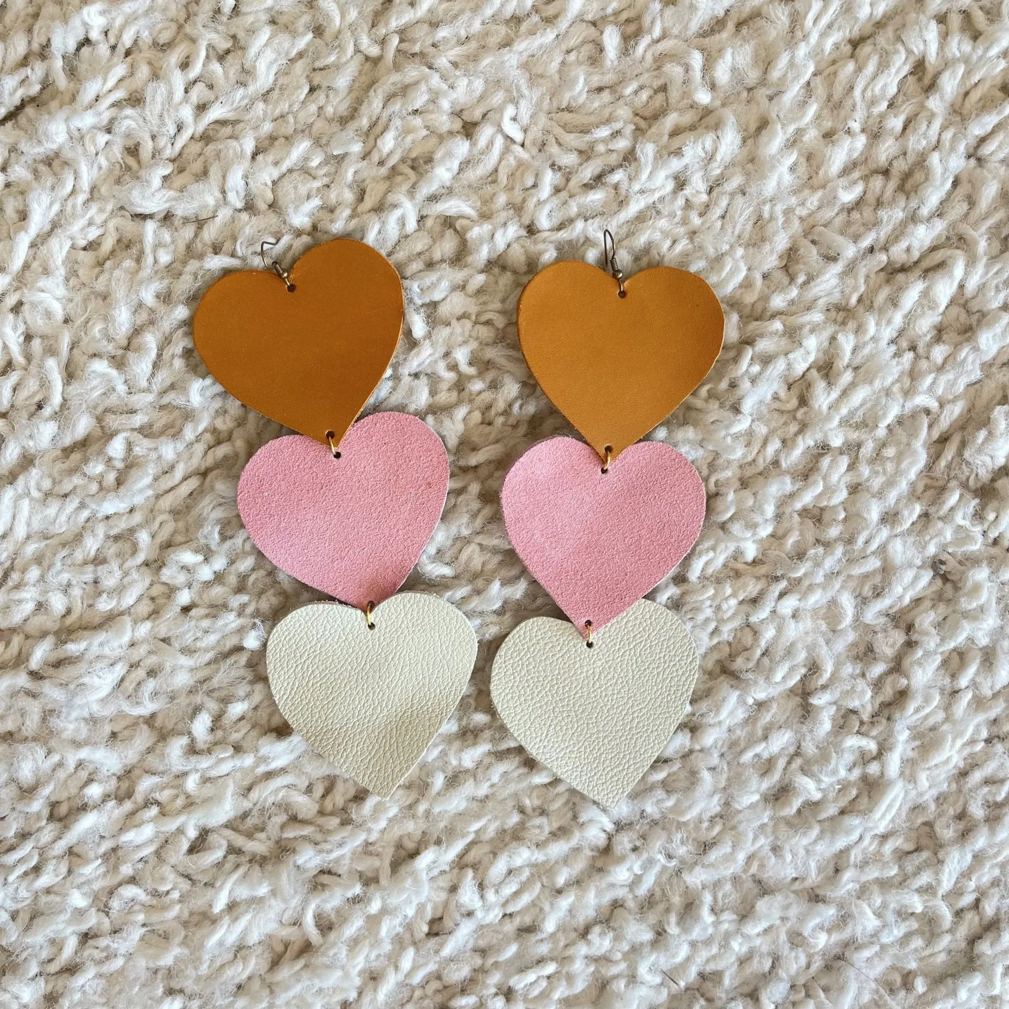 VE103 - 3 Tier Heart Earrings