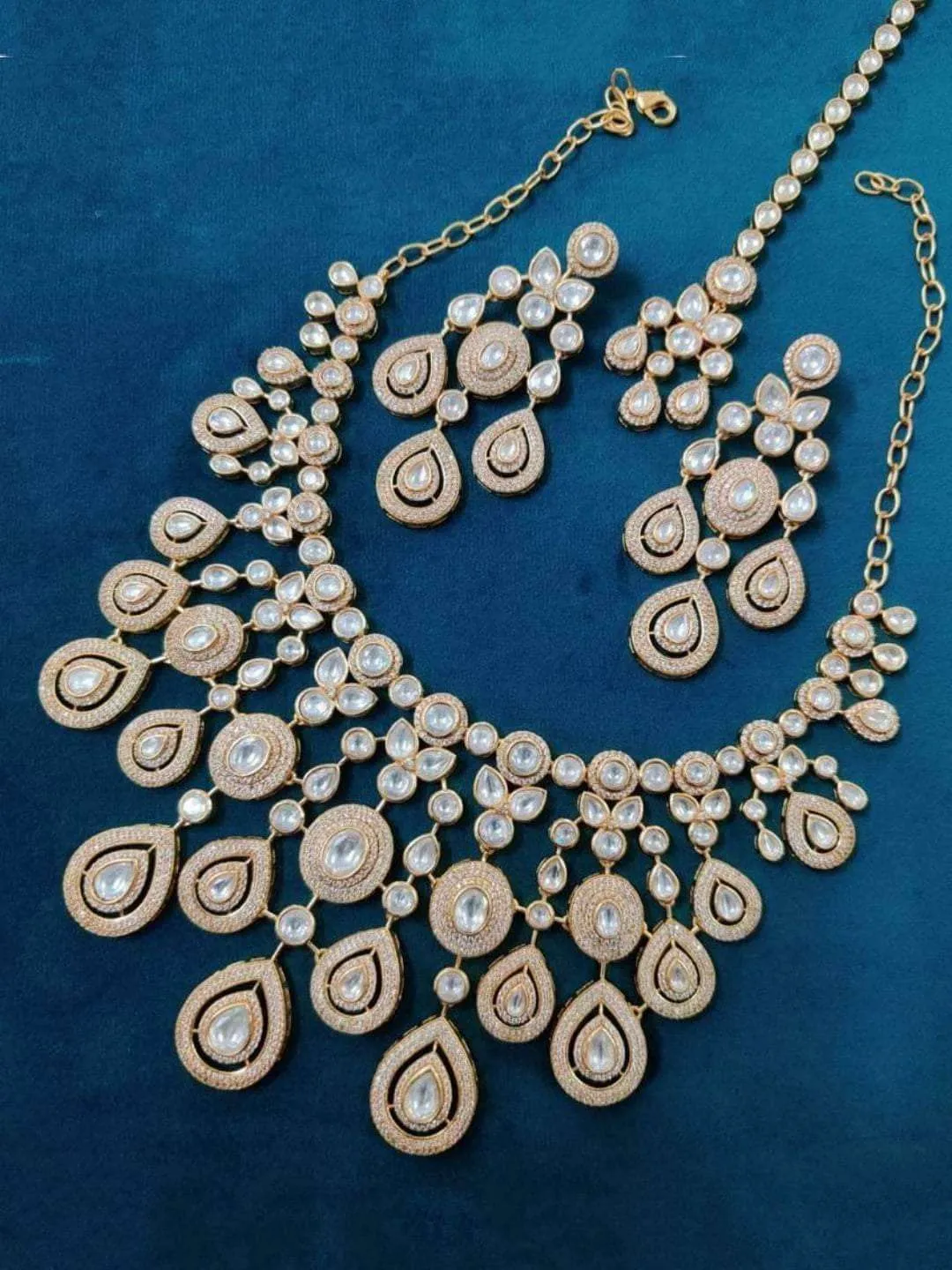 Victorian Polki Kundan And Ad Necklace Set