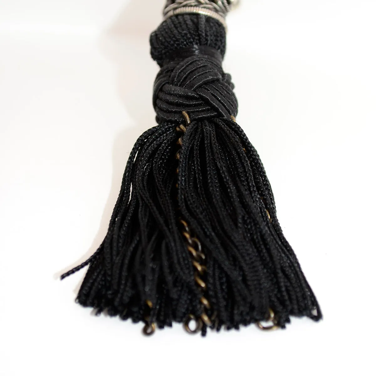 Vintage Heidi Daus Long Black Tassel Earrings