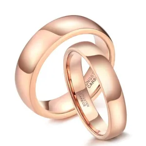 Vintage Rose Gold Tungsten Carbide Wedding Band