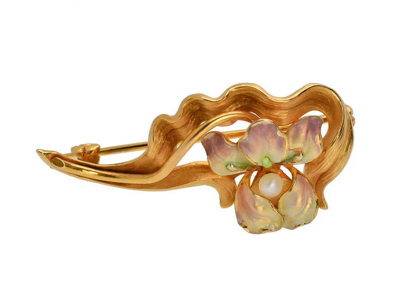 Whiteside & Blank Art Nouveau Iris Brooch