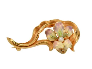 Whiteside & Blank Art Nouveau Iris Brooch