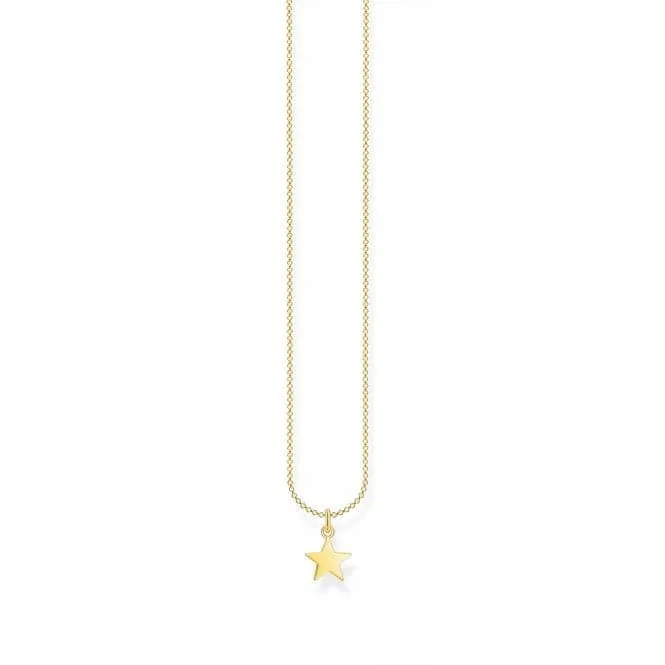 Yellow Gold Moon Necklace 45cm KE2053-413-39-L45v