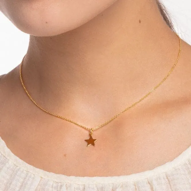 Yellow Gold Moon Necklace 45cm KE2053-413-39-L45v