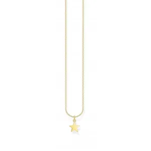 Yellow Gold Moon Necklace 45cm KE2053-413-39-L45v