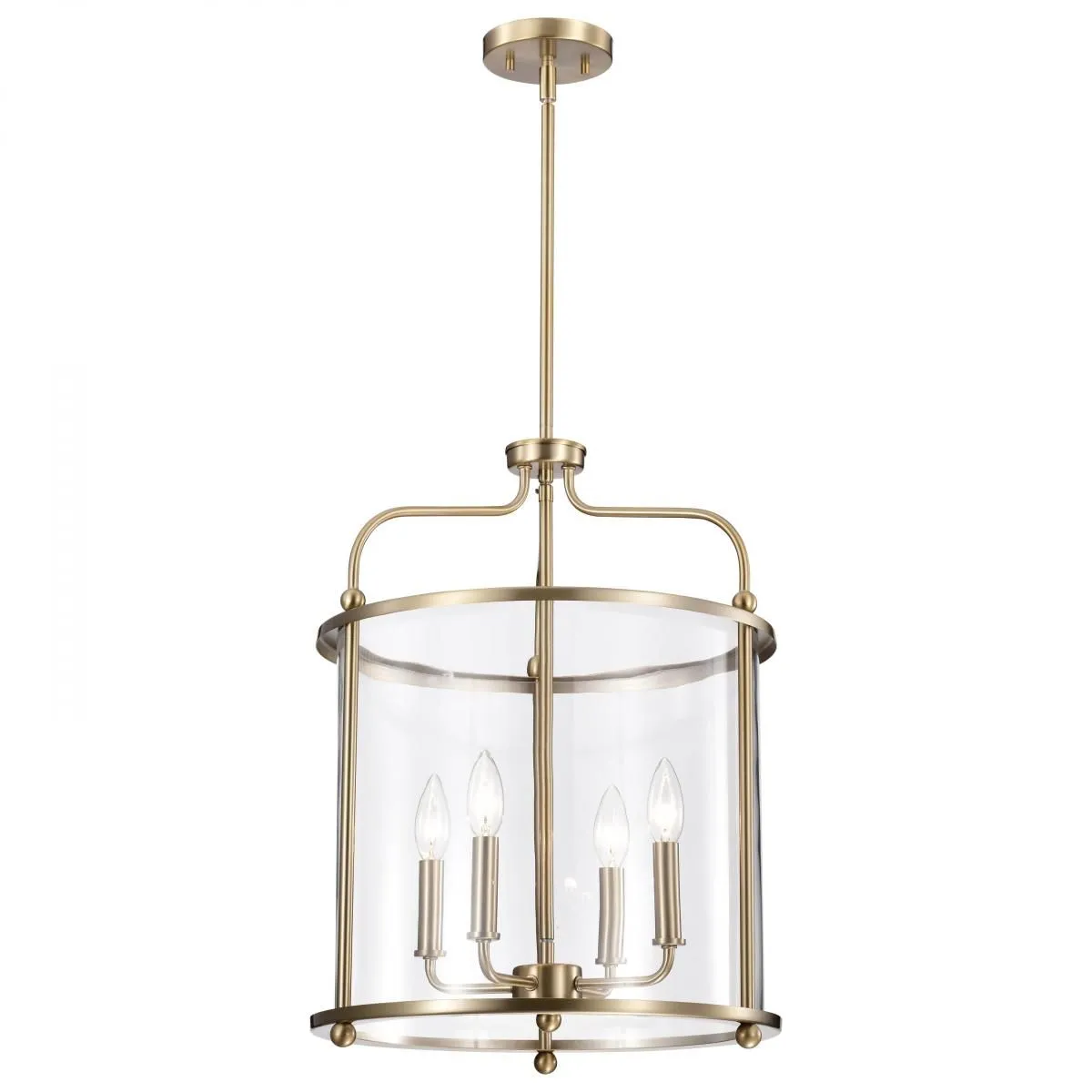 Yorktown 16 in. 4 lights Pendant Light Brass Finish