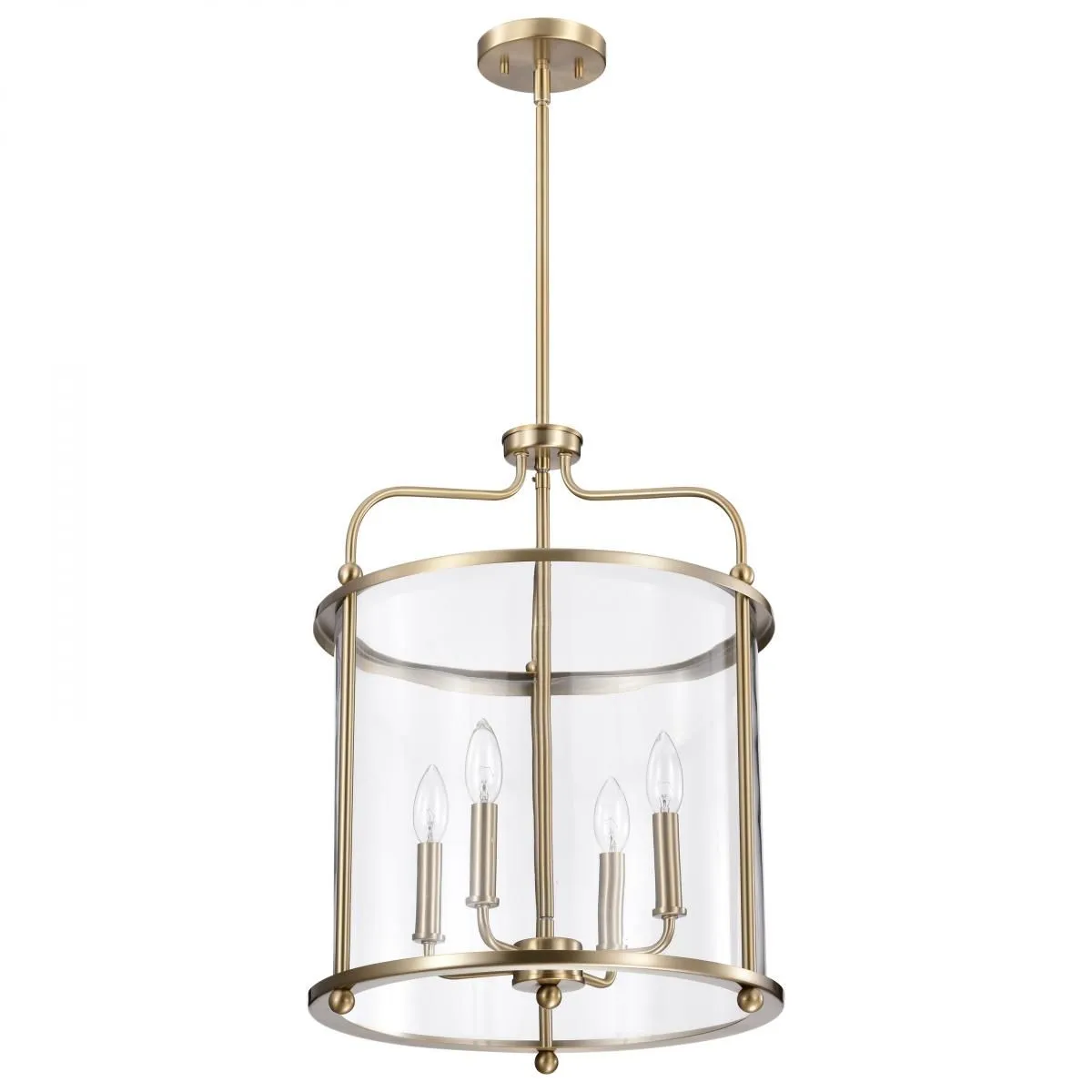 Yorktown 16 in. 4 lights Pendant Light Brass Finish