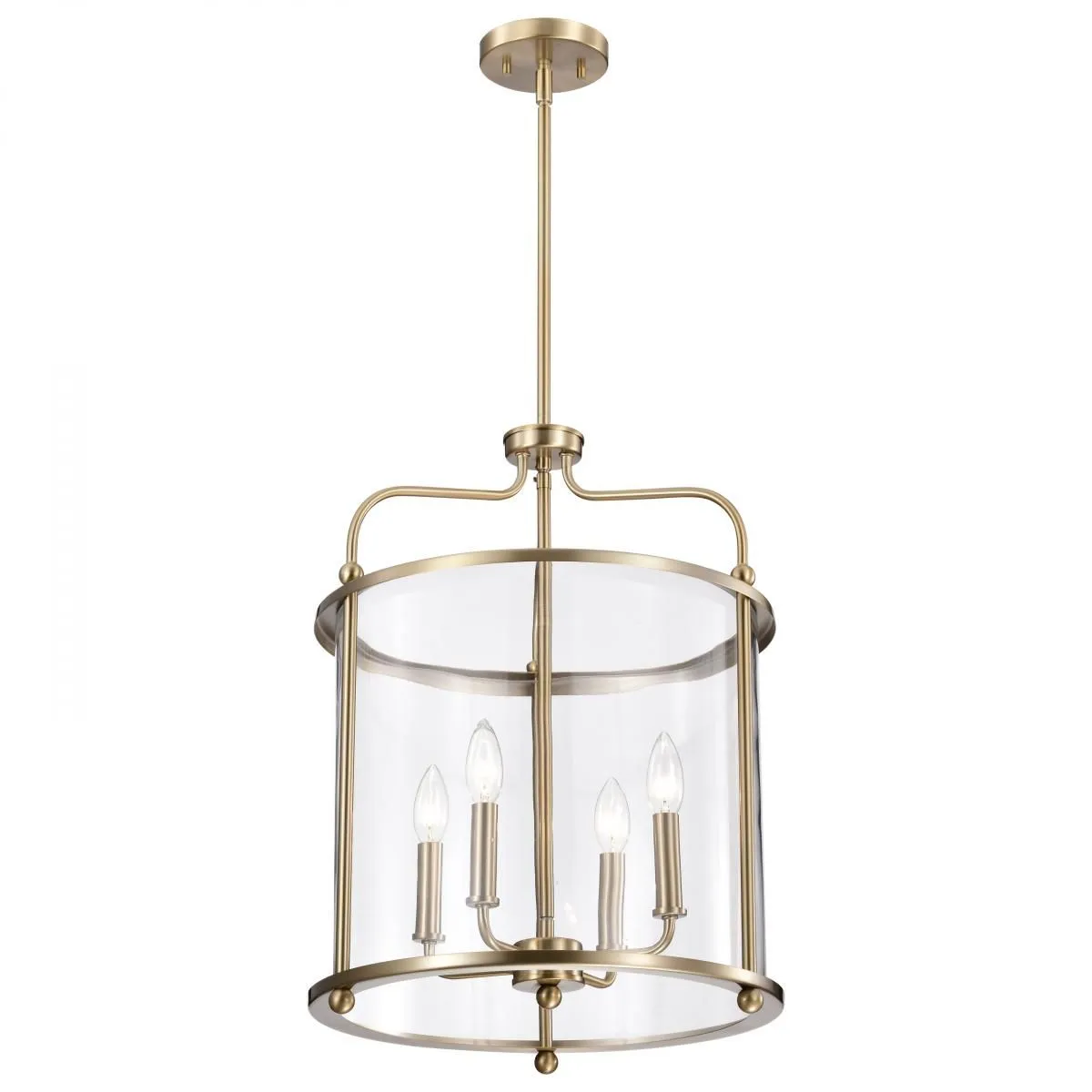 Yorktown 16 in. 4 lights Pendant Light Brass Finish